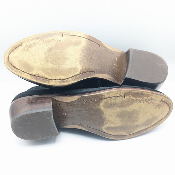 Sam Edelman Petty Black Suede Leather Ankle Zip Up Boots Women's Size 8 - Picture 7 of 9